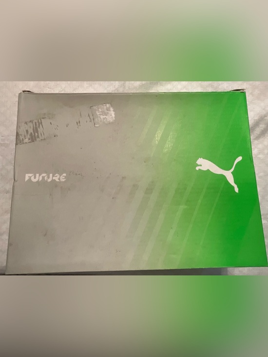 Puma White and Green Knit High-Top Soccer/Training Sneakers main image 5
